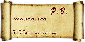 Podolszky Bod névjegykártya